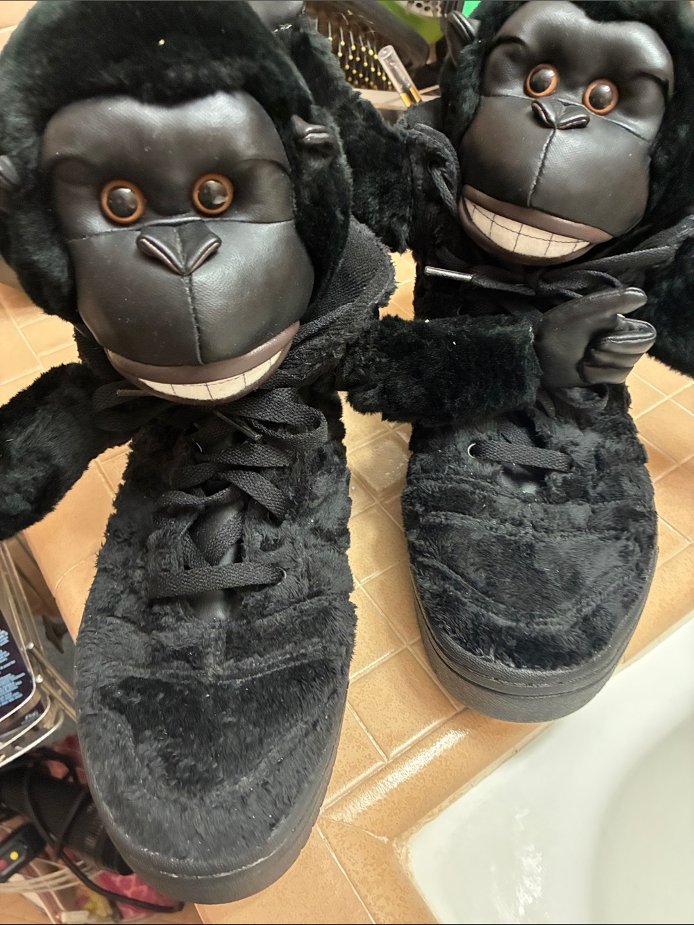 Adidas Jeremy Scott Gorilla Plush Novelty Sneaker- Men’s 11.5